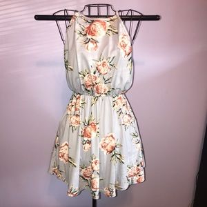 Blue floral rose dress